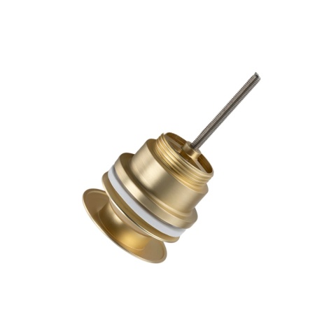 Korek umywalkowy mosiężny Klik Klak model D uniwersalny - Brushed Gold Korek umywalkowy mosiężny Klik Klak model D uniwersalny - Brushed Gold