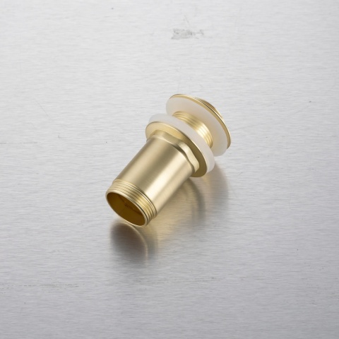 Korek umywalkowy mosiężny Klik Klak model E bez przelewu - Brushed Gold Korek umywalkowy mosiężny Klik Klak model E bez przelewu - Brushed Gold