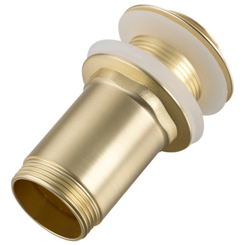 Korek umywalkowy mosiężny Klik Klak model E bez przelewu - Brushed Gold Korek umywalkowy mosiężny Klik Klak model E bez przelewu - Brushed Gold