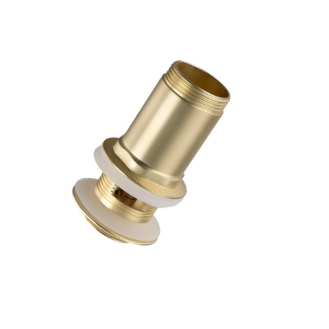 Korek umywalkowy mosiężny Klik Klak model E z przelewem - Brushed Gold Korek umywalkowy mosiężny Klik Klak model E z przelewem - Brushed Gold