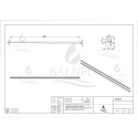 Listwa spadkowa do szkła lewa 120 cm Gun Metal