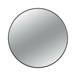Lustro niepodświetlane okrągłe CORINA BLACK 70 cm, rama aluminiowa