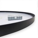Lustro niepodświetlane okrągłe CORINA BLACK 70 cm, rama aluminiowa
