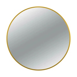 Lustro niepodświetlane okrągłe CORINA GOLD 70 cm, rama aluminiowa