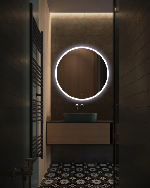 Lustro podświetlane MOON 80 cm- Antypara, Ściemnianie, Zmiana barwy Lustro podświetlane MOON 80 cm- Antypara, Ściemnianie, Zmiana barwy