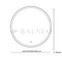 Lustro podświetlane VENUS 100 cm- Antypara, Ściemnianie, Zmiana barwy
