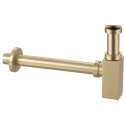 Syfon umywalkowy mosiężny kwadratowy Brushed Gold