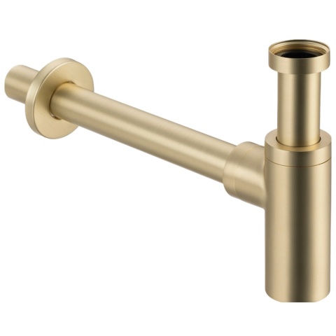 Syfon umywalkowy mosiężny okrągły Brushed Gold Syfon umywalkowy mosiężny okrągły Brushed Gold