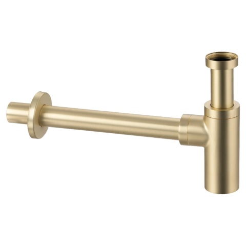 Syfon umywalkowy mosiężny okrągły Brushed Gold Syfon umywalkowy mosiężny okrągły Brushed Gold