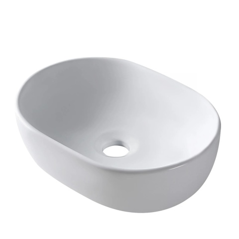 Umywalka nablatowa FIORA 48 x 35 cm biała, ceramiczna Umywalka nablatowa FIORA 48 x 35 cm biała, ceramiczna