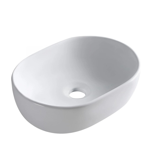 Umywalka nablatowa FIORA 48 x 35 cm biała, ceramiczna Umywalka nablatowa FIORA 48 x 35 cm biała, ceramiczna