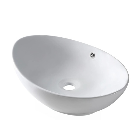 Umywalka nablatowa ZERRA 59 x 39 cm biała, ceramiczna Umywalka nablatowa ZERRA 59 x 39 cm biała, ceramiczna