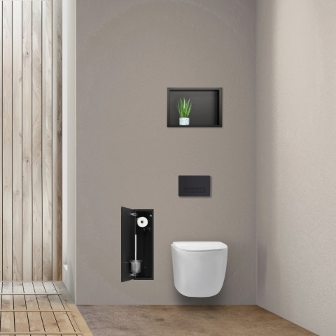 WALL-BOX BRUSH "L" LEWY - BLACK GLASS 68,2 x 23,2 x 15 cm WALL-BOX BRUSH "L" LEWY - BLACK GLASS 68,2 x 23,2 x 15 cm