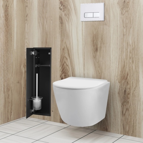 WALL-BOX BRUSH "L" LEWY - BLACK GLASS 68,2 x 23,2 x 15 cm WALL-BOX BRUSH "L" LEWY - BLACK GLASS 68,2 x 23,2 x 15 cm