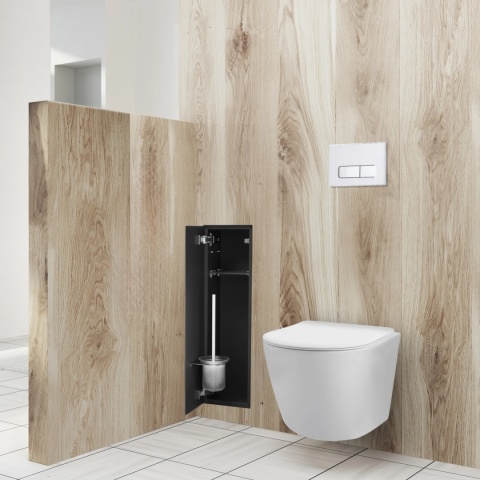 WALL-BOX BRUSH "L" LEWY - BLACK GLASS 68,2 x 23,2 x 15 cm WALL-BOX BRUSH "L" LEWY - BLACK GLASS 68,2 x 23,2 x 15 cm