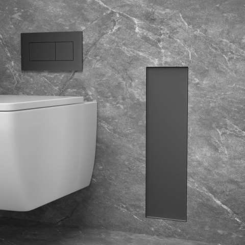 WALL-BOX BRUSH "L" LEWY - BLACK GLASS 68,2 x 23,2 x 15 cm WALL-BOX BRUSH "L" LEWY - BLACK GLASS 68,2 x 23,2 x 15 cm