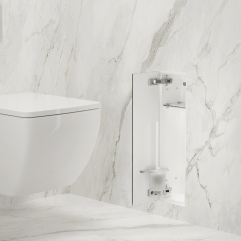 WALL-BOX BRUSH "L" LEWY - WHITE GLASS 68,2 x 23,2 x 15 cm WALL-BOX BRUSH "L" LEWY - WHITE GLASS 68,2 x 23,2 x 15 cm