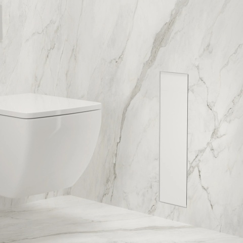 WALL-BOX BRUSH "L" LEWY - WHITE GLASS 68,2 x 23,2 x 15 cm WALL-BOX BRUSH "L" LEWY - WHITE GLASS 68,2 x 23,2 x 15 cm