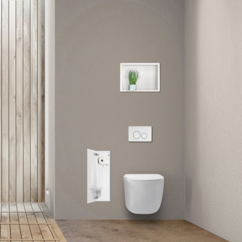 WALL-BOX BRUSH "L" LEWY - WHITE GLASS 68,2 x 23,2 x 15 cm WALL-BOX BRUSH "L" LEWY - WHITE GLASS 68,2 x 23,2 x 15 cm