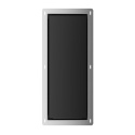 WALL-BOX BRUSH "S" LEWY - BLACK GLASS 53,2 x 23,2 x 15 cm