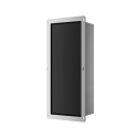 WALL-BOX BRUSH "S" LEWY - BLACK GLASS 53,2 x 23,2 x 15 cm