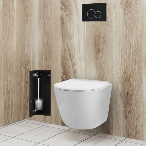 WALL-BOX BRUSH "S" LEWY - BLACK GLASS 53,2 x 23,2 x 15 cm WALL-BOX BRUSH "S" LEWY - BLACK GLASS 53,2 x 23,2 x 15 cm