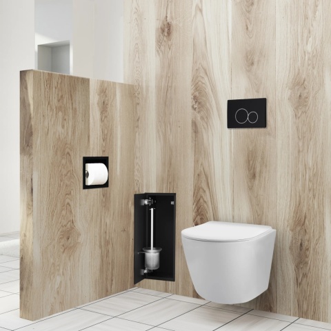 WALL-BOX BRUSH "S" LEWY - BLACK GLASS 53,2 x 23,2 x 15 cm WALL-BOX BRUSH "S" LEWY - BLACK GLASS 53,2 x 23,2 x 15 cm