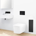 WALL-BOX BRUSH "S" LEWY - BLACK GLASS 53,2 x 23,2 x 15 cm