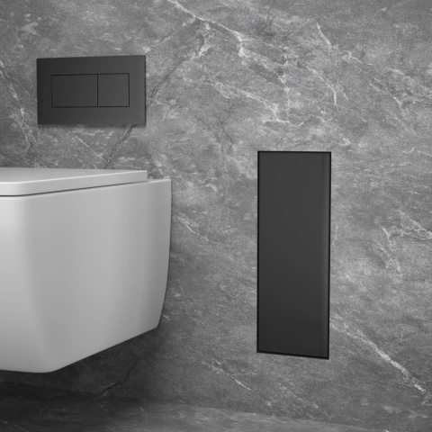 WALL-BOX BRUSH "S" LEWY - BLACK GLASS 53,2 x 23,2 x 15 cm WALL-BOX BRUSH "S" LEWY - BLACK GLASS 53,2 x 23,2 x 15 cm