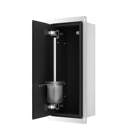 WALL-BOX BRUSH "S" LEWY - BLACK GLASS 53,2 x 23,2 x 15 cm WALL-BOX BRUSH "S" LEWY - BLACK GLASS 53,2 x 23,2 x 15 cm