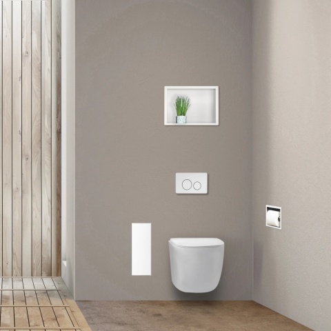 WALL-BOX BRUSH "S" LEWY - WHITE GLASS 53,2 x 23,2 x 15 cm WALL-BOX BRUSH "S" LEWY - WHITE GLASS 53,2 x 23,2 x 15 cm
