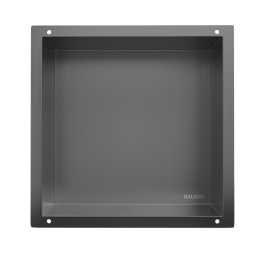 WALL-BOX NO RIM - Półka wnękowa bezramkowa Gun Metal 30x30x10 cm
