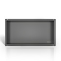 WALL-BOX NO RIM - Półka wnękowa bezramkowa Gun Metal 60x30x10 cm