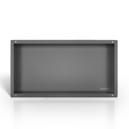 WALL-BOX NO RIM - Półka wnękowa bezramkowa Gun Metal 60x30x10 cm