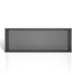 WALL-BOX NO RIM - Półka wnękowa bezramkowa Gun Metal 90x30x10 cm