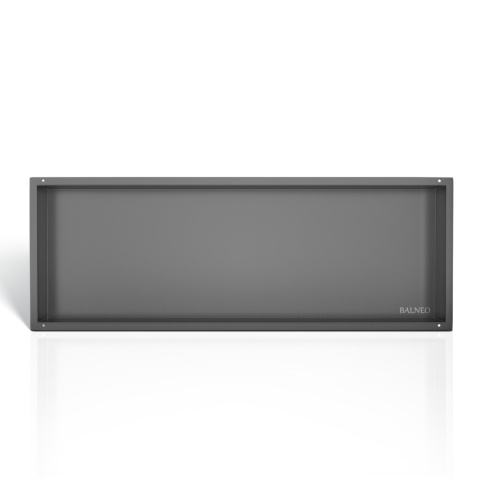 WALL-BOX NO RIM - Półka wnękowa bezramkowa Gun Metal 90x30x10 cm WALL-BOX NO RIM - Półka wnękowa bezramkowa Gun Metal 90x30x10 cm