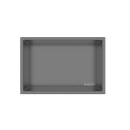 WALL-BOX ONE Gun Metal Półka wnękowa ze stali nierdzewnej 30x20x10 cm
