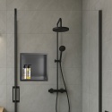 WALL-BOX ONE Gun Metal Półka wnękowa ze stali nierdzewnej 30x20x10 cm