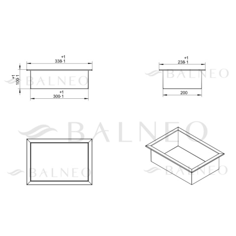 WALL-BOX ONE Gun Metal Półka wnękowa ze stali nierdzewnej 30x20x10 cm WALL-BOX ONE Gun Metal Półka wnękowa ze stali nierdzewnej 30x20x10 cm