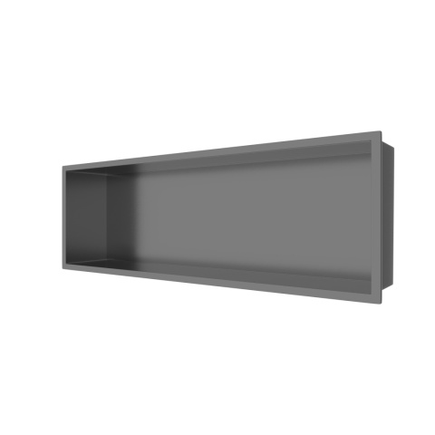 WALL-BOX ONE Gun Metal Półka wnękowa ze stali nierdzewnej 60x20x10 cm WALL-BOX ONE Gun Metal Półka wnękowa ze stali nierdzewnej 60x20x10 cm