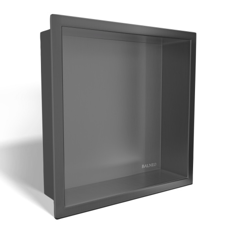 WALL-BOX ONE - Półka wnękowa GUN METAL 30x30x10 cm WALL-BOX ONE - Półka wnękowa GUN METAL 30x30x10 cm