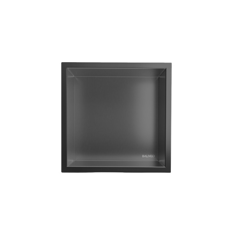 WALL-BOX ONE - Półka wnękowa GUN METAL 30x30x10 cm WALL-BOX ONE - Półka wnękowa GUN METAL 30x30x10 cm