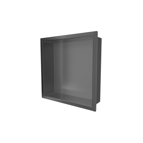 WALL-BOX ONE - Półka wnękowa GUN METAL 30x30x7 cm WALL-BOX ONE - Półka wnękowa GUN METAL 30x30x7 cm