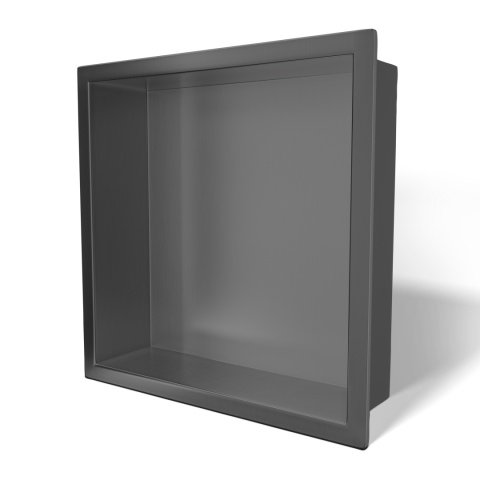 WALL-BOX ONE - Półka wnękowa GUN METAL 30x30x7 cm WALL-BOX ONE - Półka wnękowa GUN METAL 30x30x7 cm