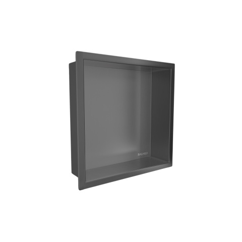 WALL-BOX ONE - Półka wnękowa GUN METAL 30x30x7 cm WALL-BOX ONE - Półka wnękowa GUN METAL 30x30x7 cm