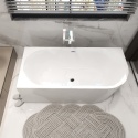 Wanna wolnostojąca narożna lewa AVOLA WHITE - 150 x 75 cm