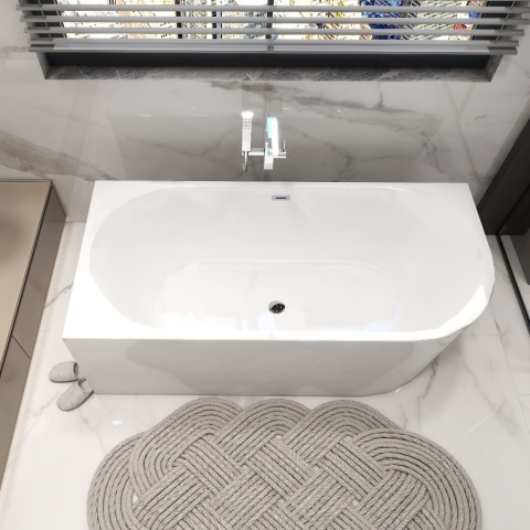 Wanna wolnostojąca narożna lewa AVOLA WHITE - 150 x 75 cm Wanna wolnostojąca narożna lewa AVOLA WHITE - 150 x 75 cm