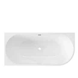 Wanna wolnostojąca narożna lewa AVOLA z pokrywką WHITE - 150 x 75 cm