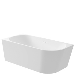 Wanna wolnostojąca narożna lewa AVOLA z pokrywką WHITE - 150 x 75 cm
