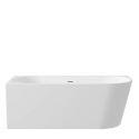 Wanna wolnostojąca narożna lewa AVOLA z pokrywką WHITE - 150 x 75 cm